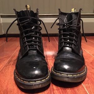 Dr. Martens 1460 Patent Leather Lace Up Boots